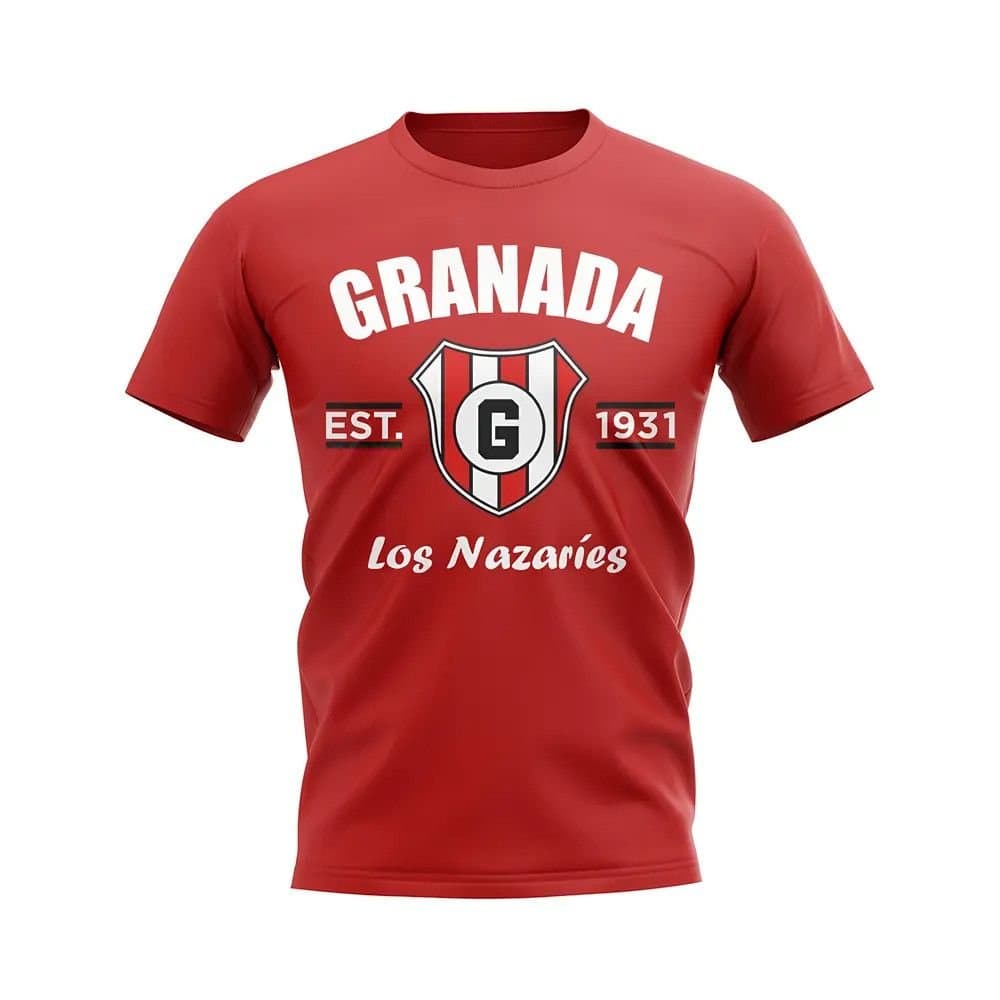 Granada Granada Men's Personalised Established Football T-Shirt in Red