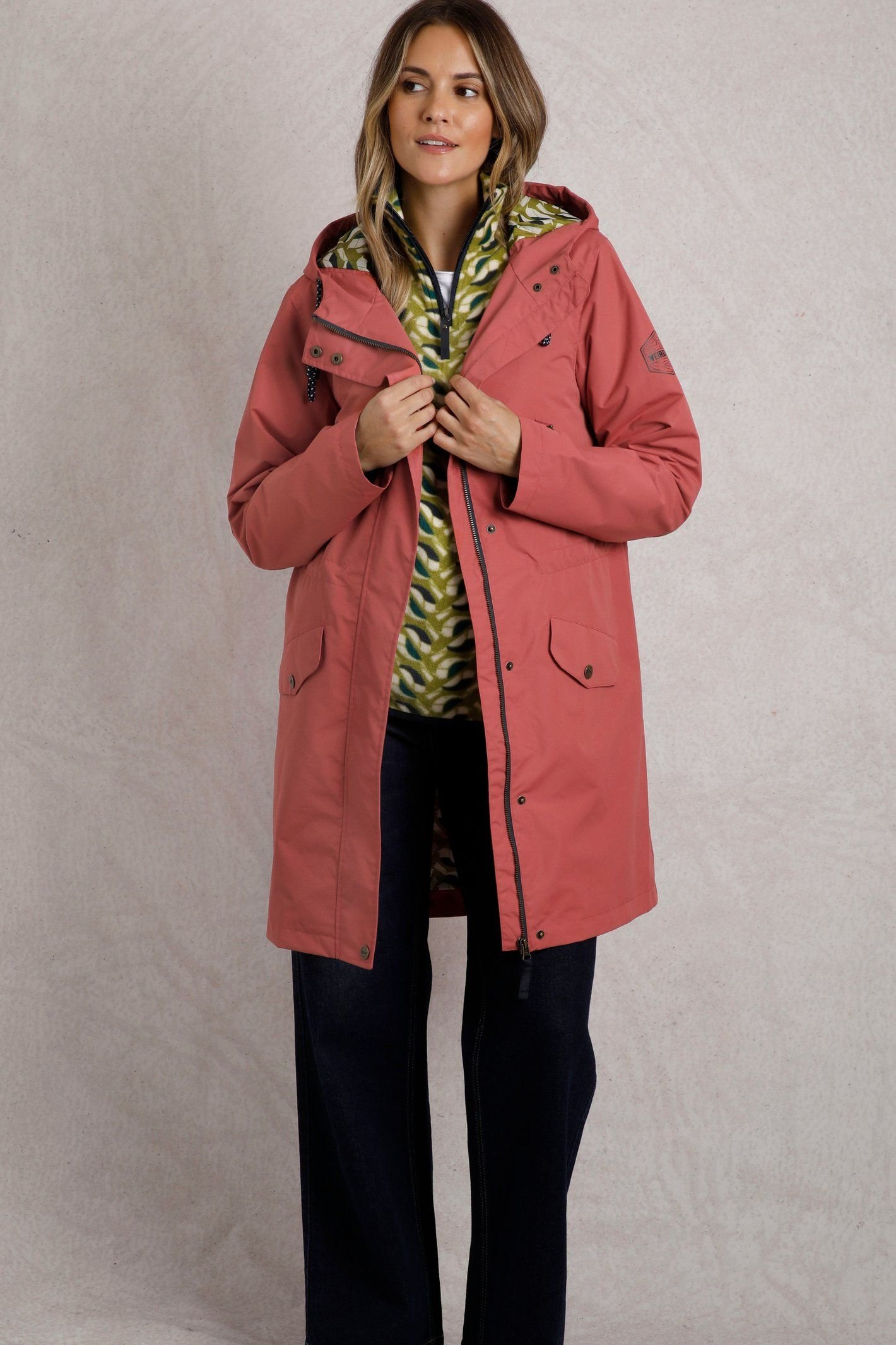 Weird Fish Weird Fish Women's Delara Waterproof Jacket in Rose Gold - 3