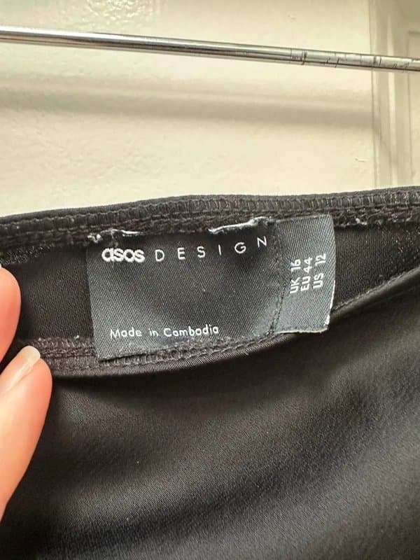 ASOS ASOS Black Silk Skirt - UK 16