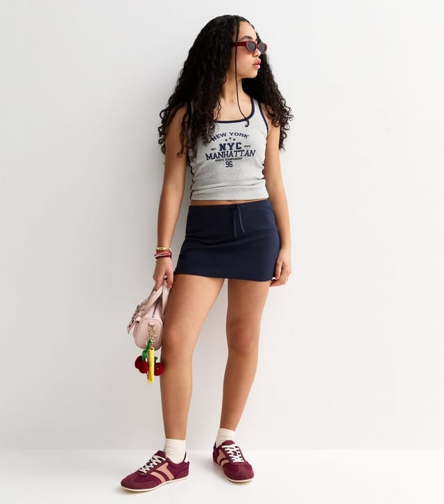 New Look Girls' Navy Jersey Skort New Look - 2