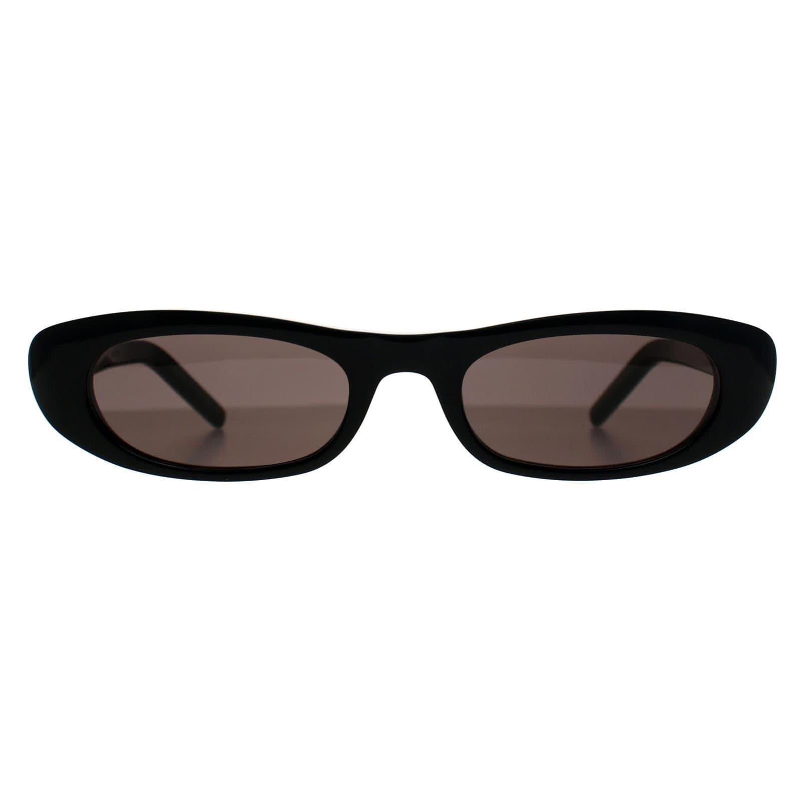 Saint Laurent Saint Laurent Women's Rectangle Shiny Black Grey SL557
