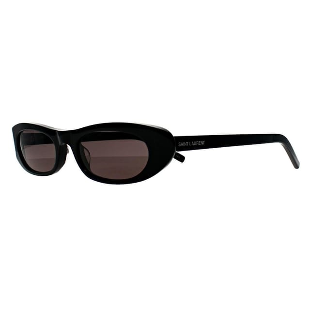 Saint Laurent Saint Laurent Women's Rectangle Shiny Black Grey SL557 - 2