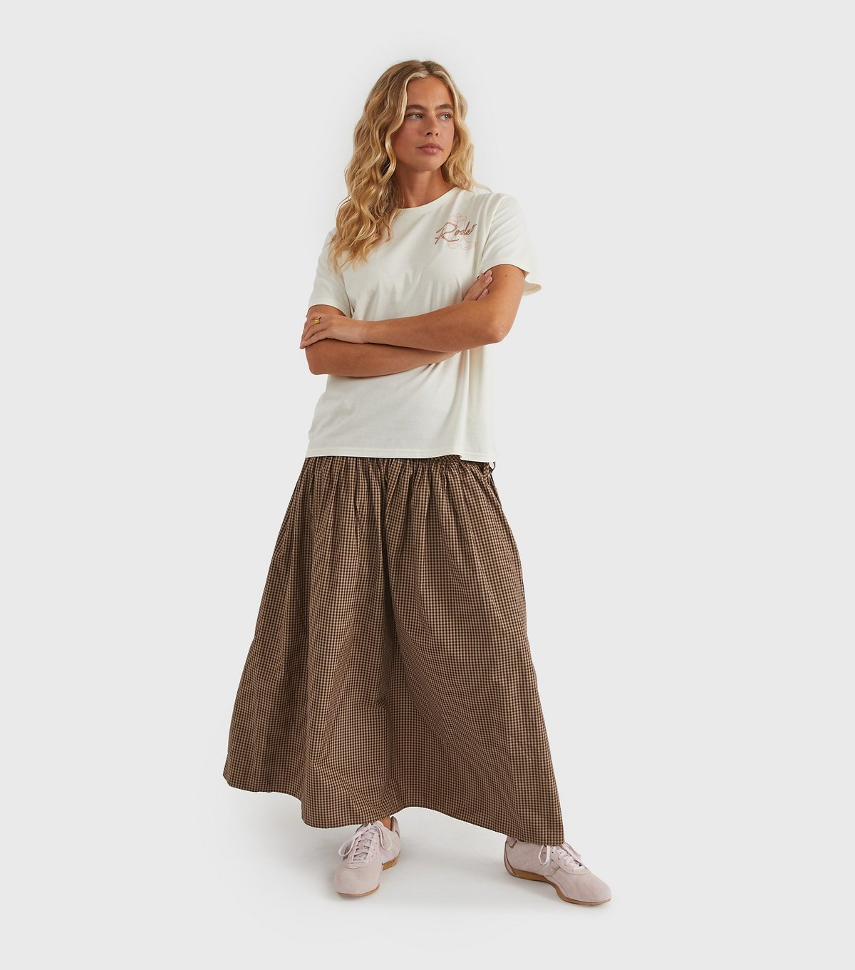 Custard Women's Clothing White Rodeo Logo Print T-Shirt Custard New Look - 3