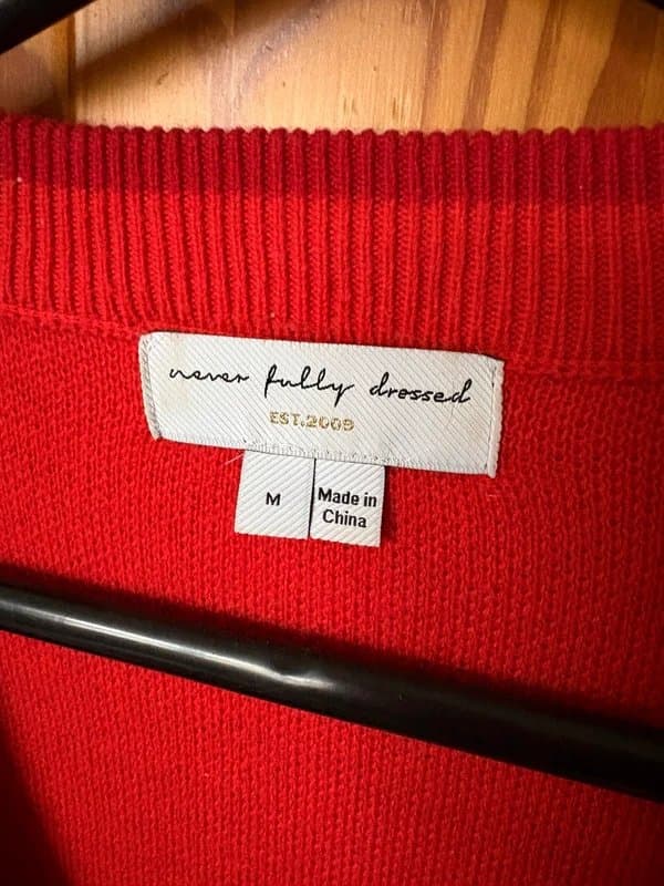 Never Fully Dressed Never Fully Dressed heart cardigan size Medium