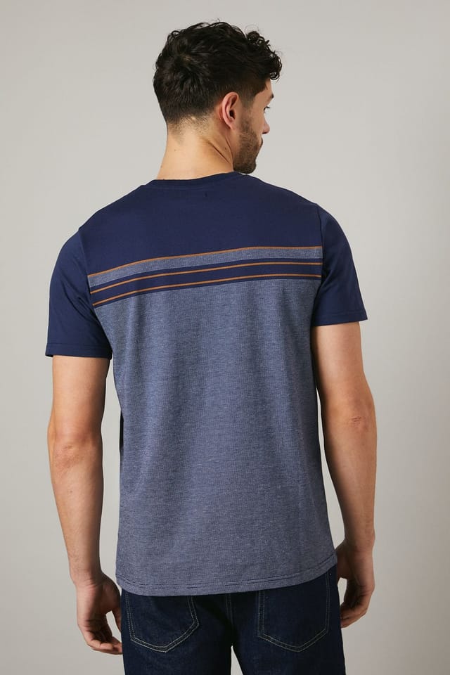 Maine Maine Men's Navy Chicago Stripe T-shirt - 3