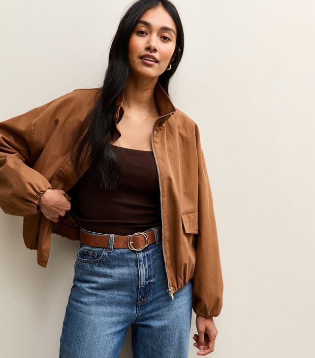 New Look Tan Faux Leather Circle and Rectangle Buckle Belt New Look - 2