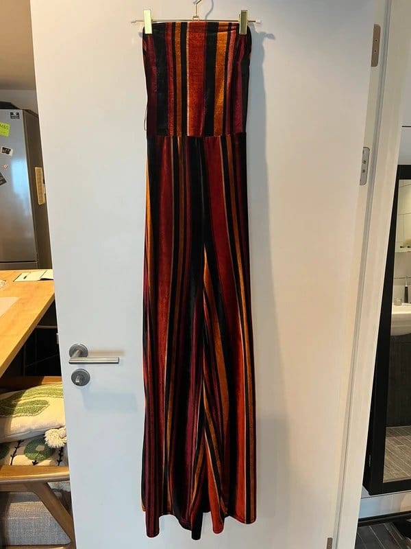 New Look Multicoloured Velvet Jumpsuit