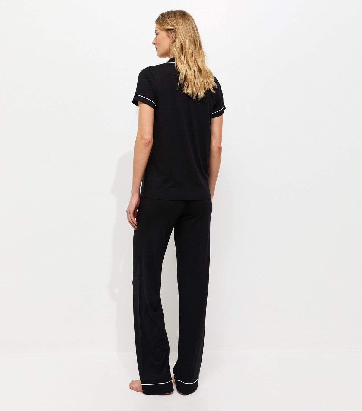 New Look Women's Tall Black Jersey Revere Collar Pyjama Set New Look - 4