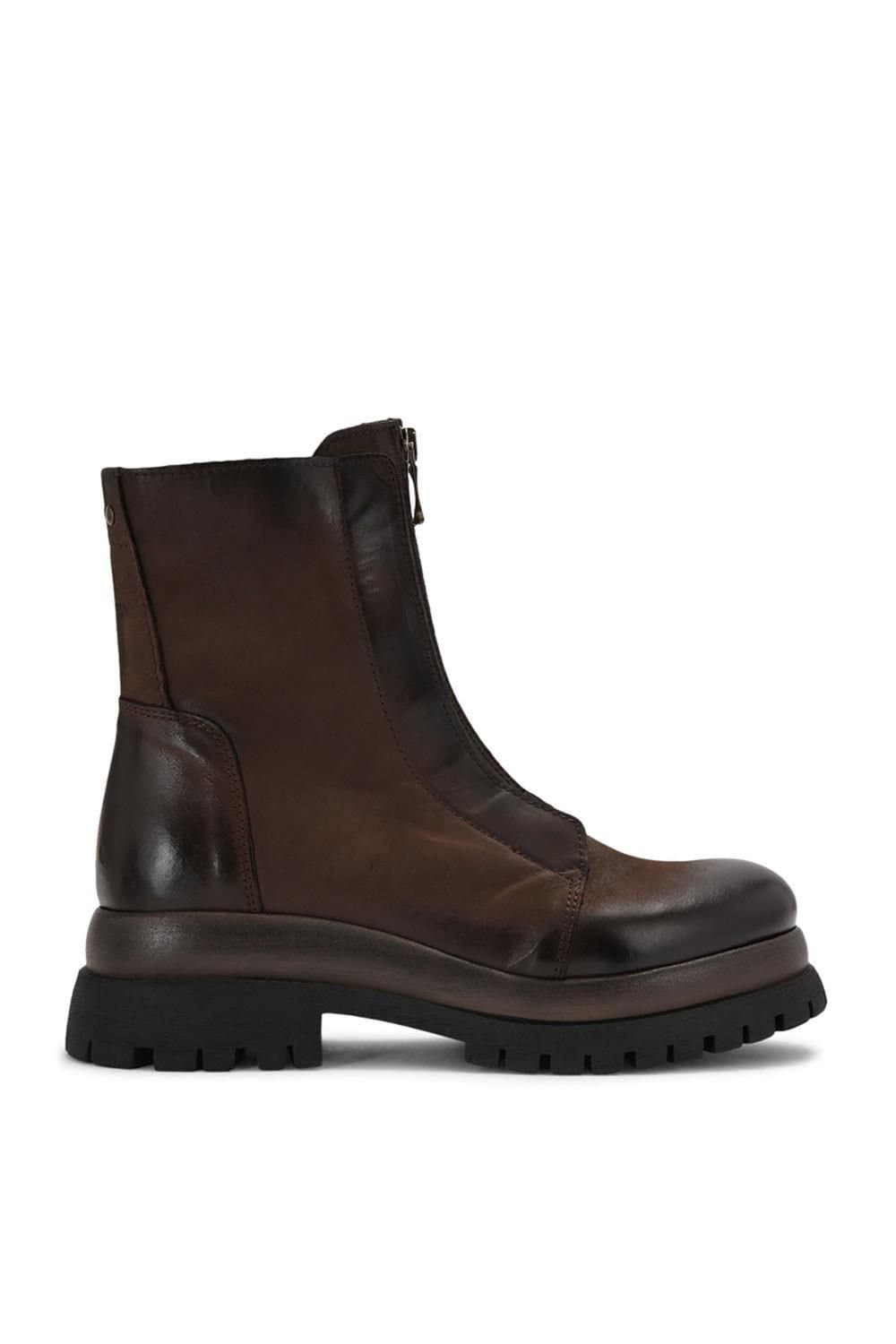 Steve Madden STEVE MADDEN Women's 'Milton Dark Brown Leather' Leather Boots