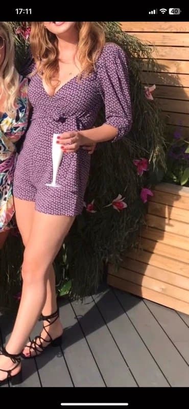 Zara Zara floral tie up playsuit