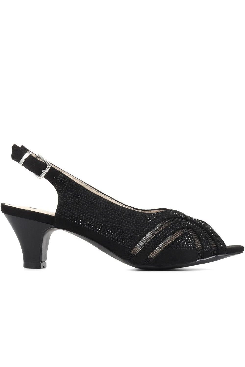 Pavers Pavers Women's Sling-Back Evening Heels in Black - 2