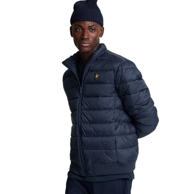 Lyle & Scott Lyle & Scott Men's Funnel Neck Padded Jacket in Dark Navy - 3