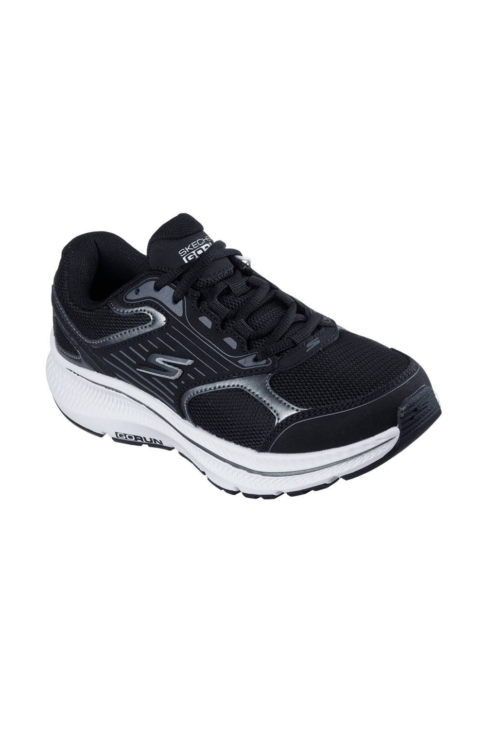 Skechers Skechers Women's GO RUN CONSISTENT 2.0 ADVANTAGE Leather Overlay Lace Up Black/White in Black - 2