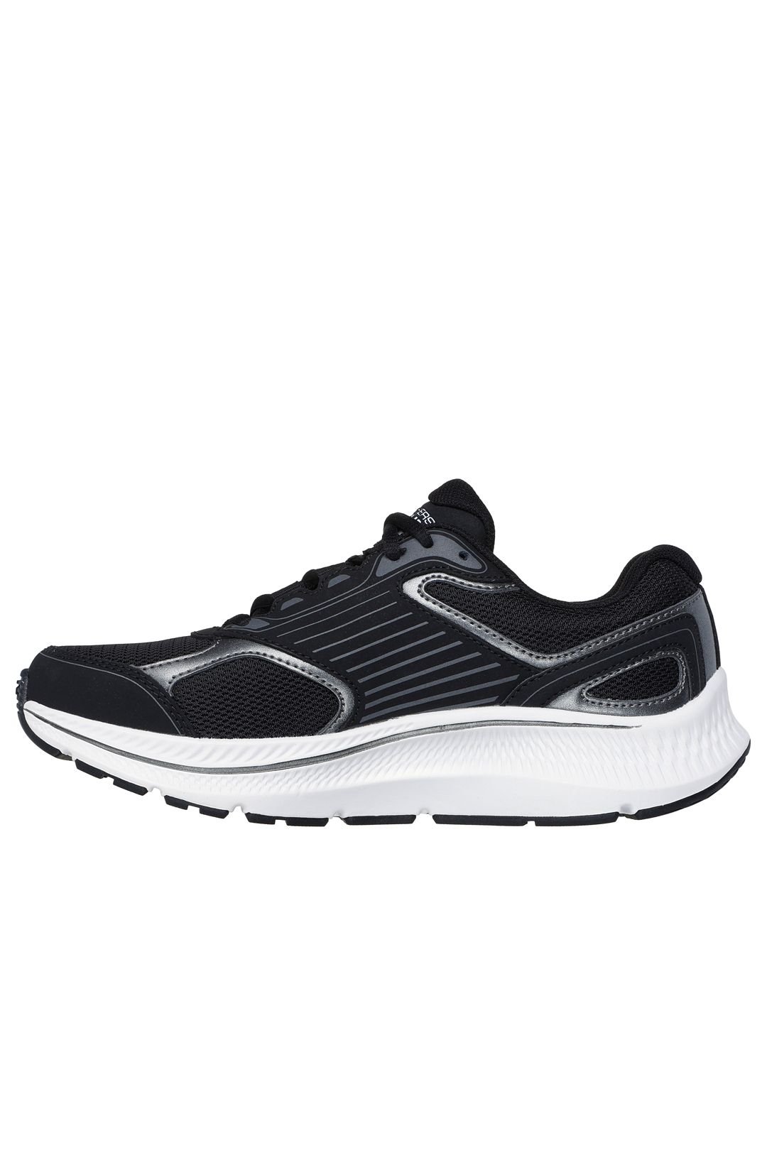 Skechers Skechers Women's GO RUN CONSISTENT 2.0 ADVANTAGE Leather Overlay Lace Up Black/White in Black - 4