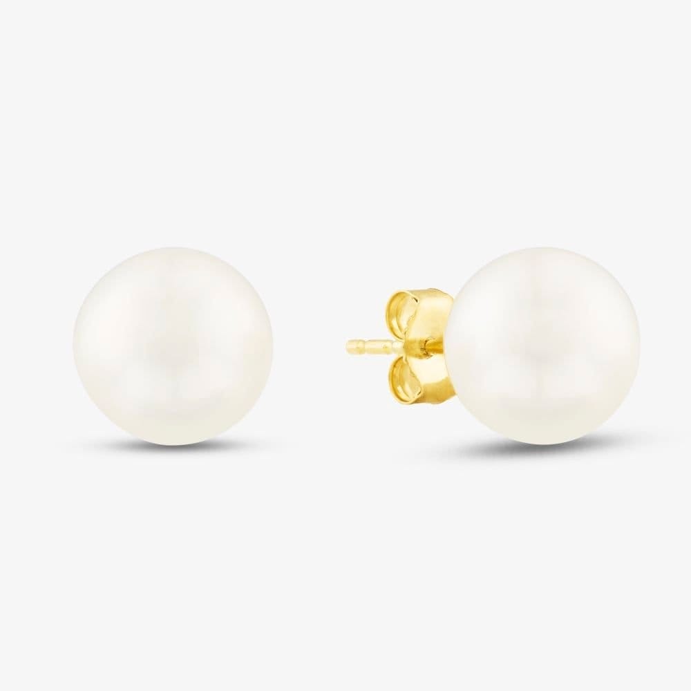 T.H.Baker T.H.Baker Women's 9ct 8-8.5mm Akoya Pearl Stud Earrings EOZ110CM in Gold - 1