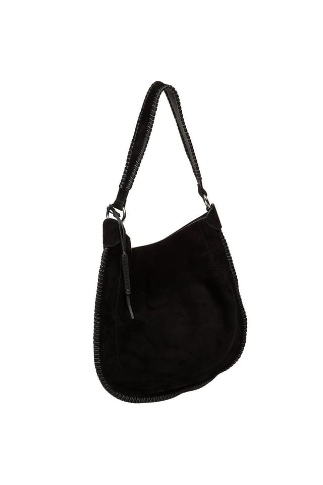 Cultured London Cultured London Women's 'Bonnie' Leather Shoulder Bag in Black - 3