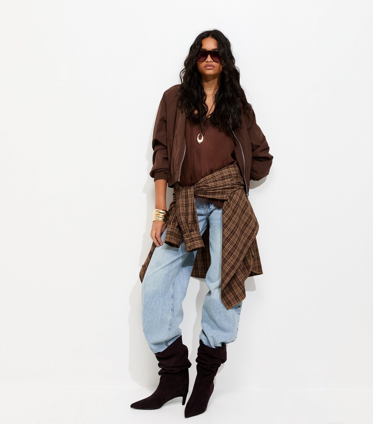 New Look Women's Light Blue Low Rise Baggy Wide Leg Jeans New Look - 3