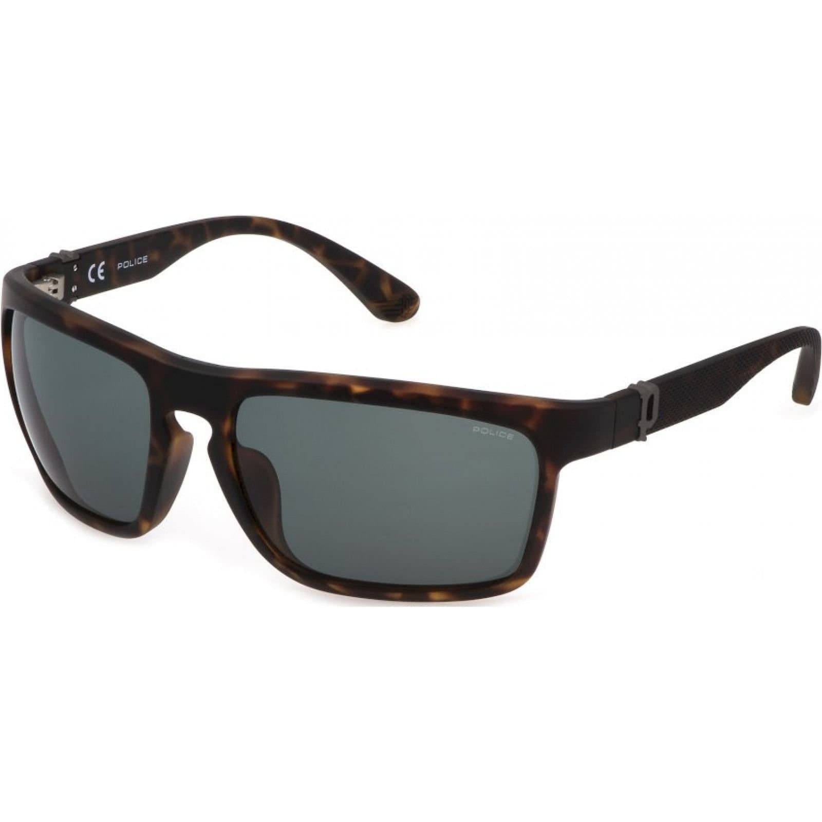 Police Police Men's SPLF63M630878 Square/Rectangle Sunglasses in Brown