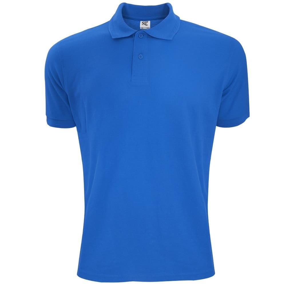 SG SG Men's Polycotton Short Sleeve Polo Shirt in Royal - 1