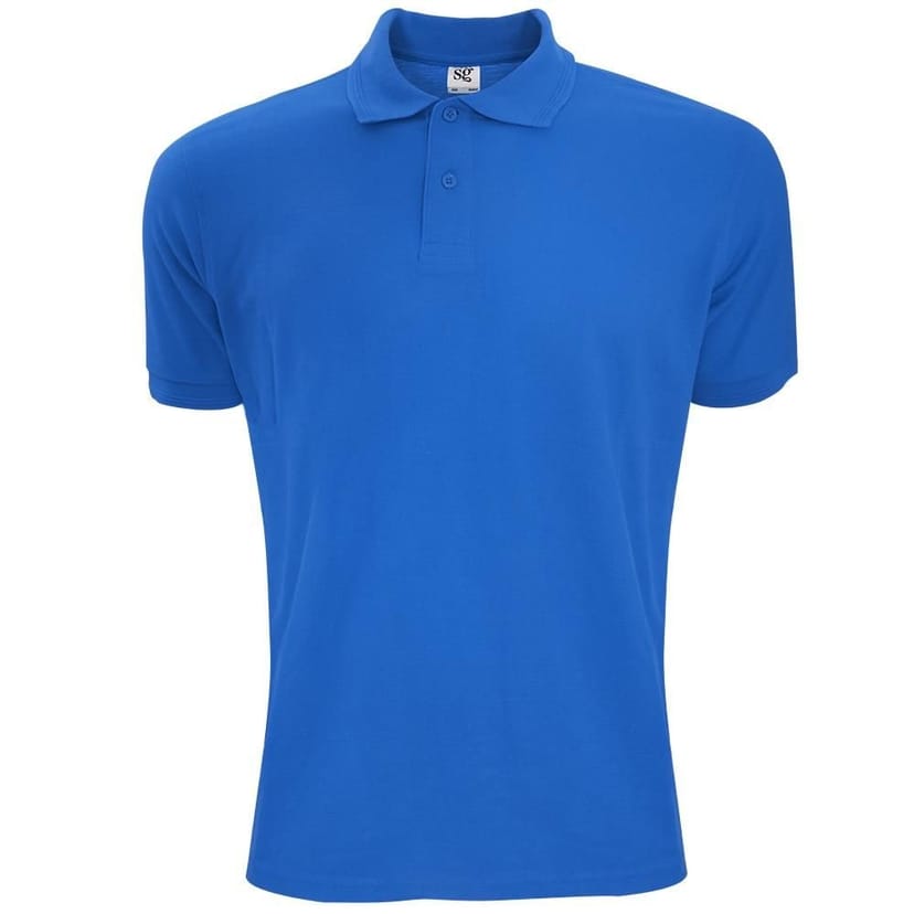 SG SG Men's Polycotton Short Sleeve Polo Shirt in Royal - 1
