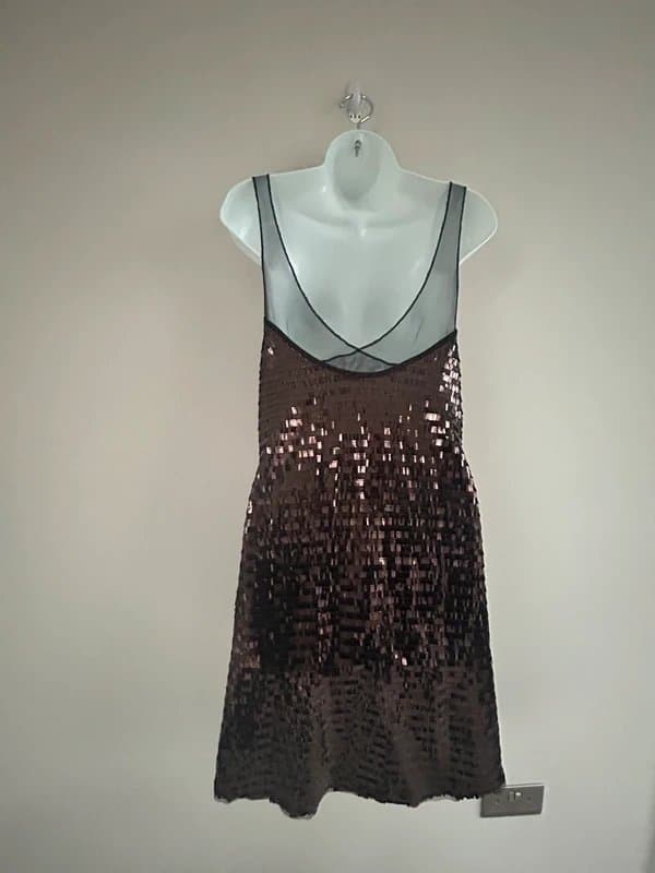 Free People New (no tags) Free people brown sequin Dress UK M