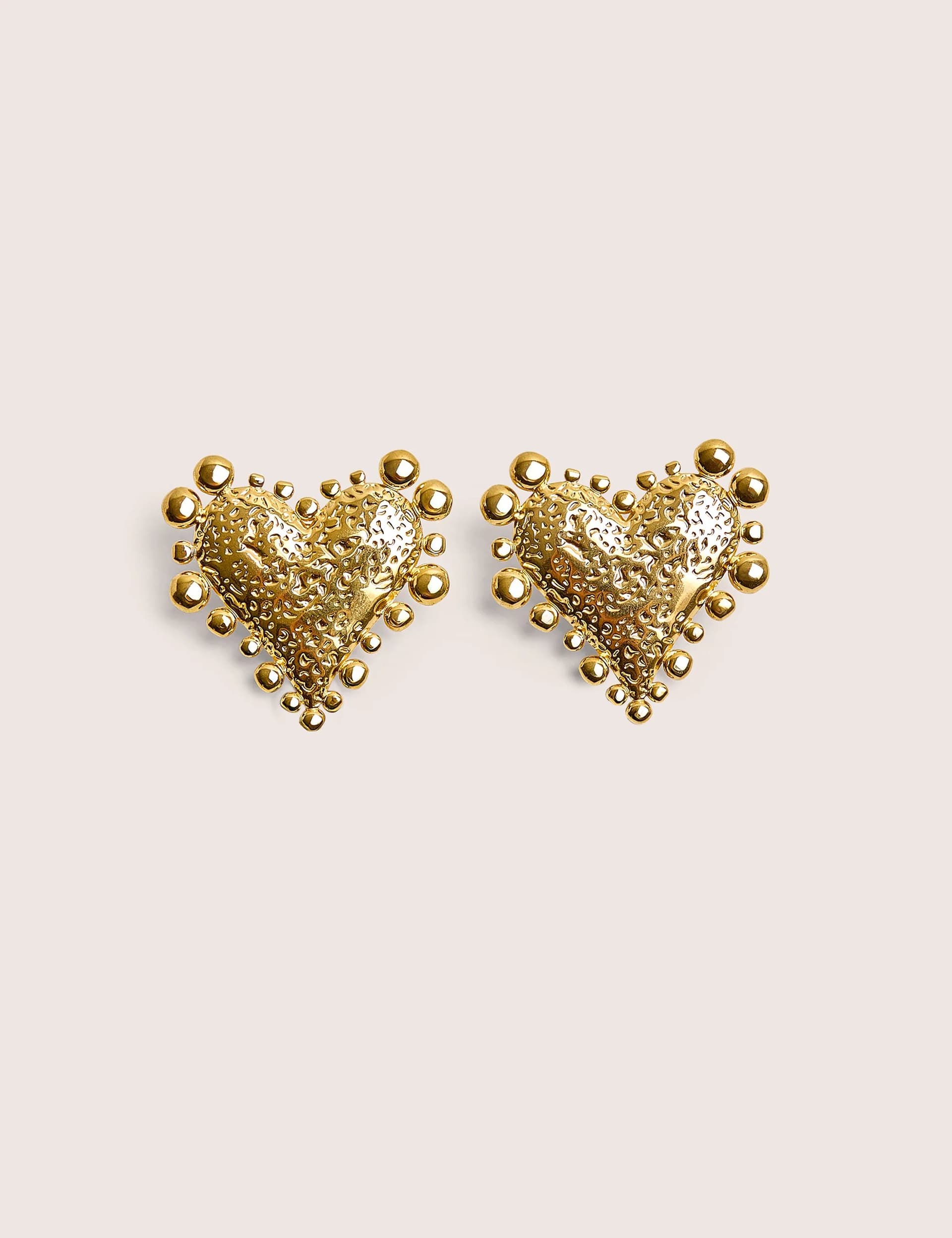 Public Desire Gold Plated Heart Earrings