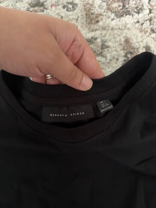 Bershka Bershka Short Sleeve Corset Waist T-shirt Black