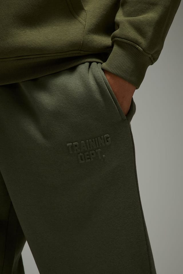 Training Dept. Training Dept. Men's Training Dept Embossed Oversized Jogger in Khaki - 3