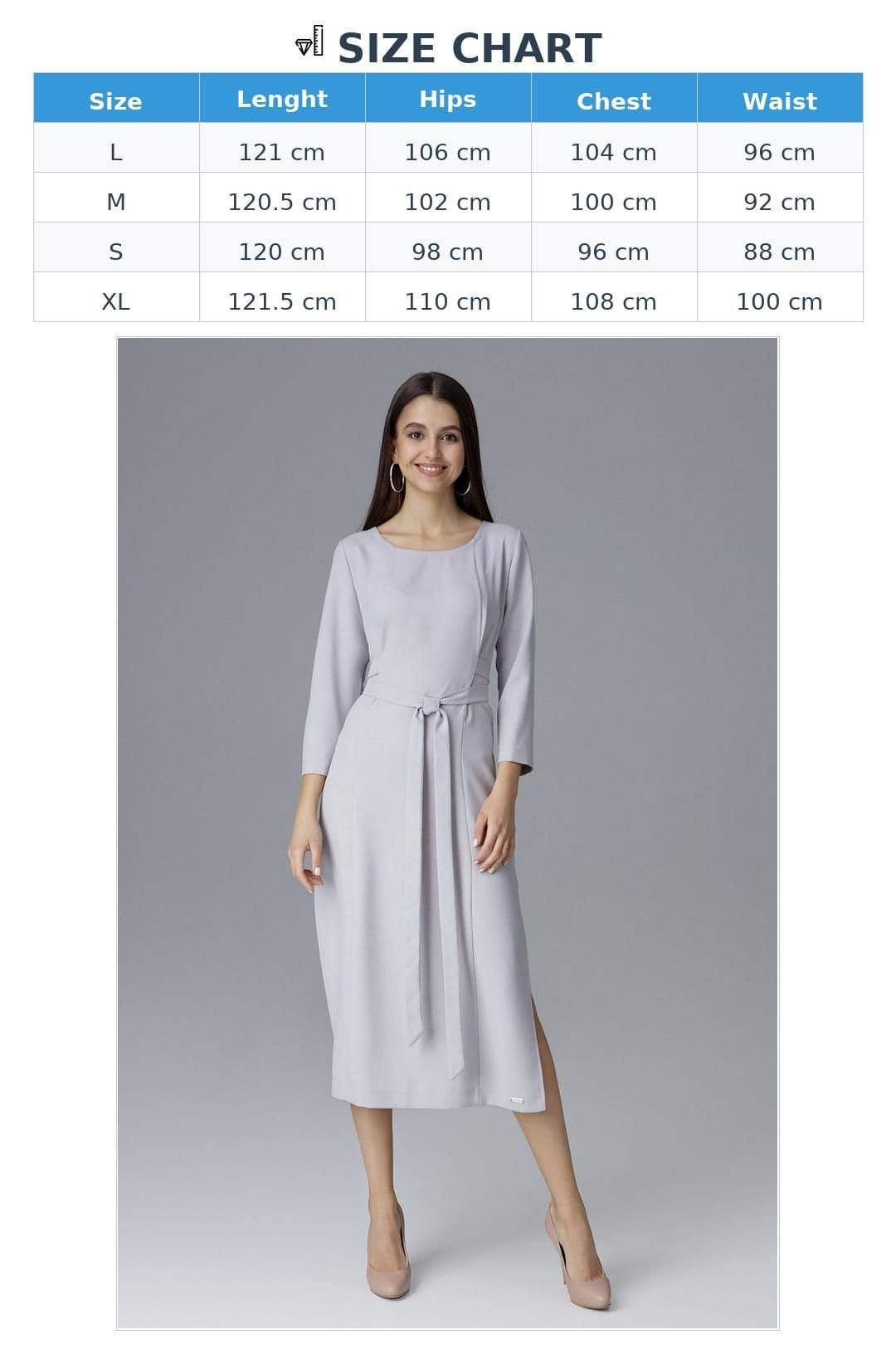 Love Lace Love Lace Women's Knee Length Cocktail Dress with Tied Waist in Grey - 4