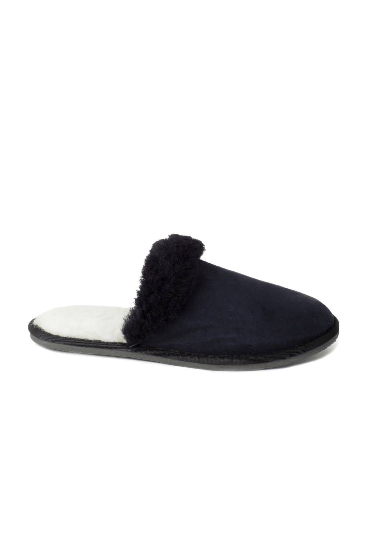 Celtic & Co Celtic & Co Men's Dark Navy Shearling Mules
