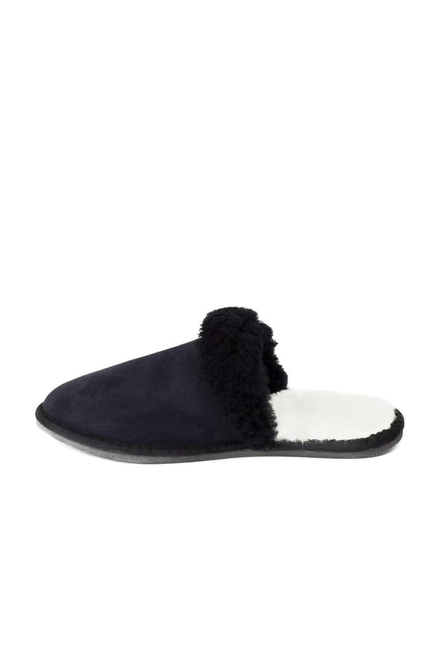 Celtic & Co Celtic & Co Men's British Shearling Mules in Dark Navy - 3