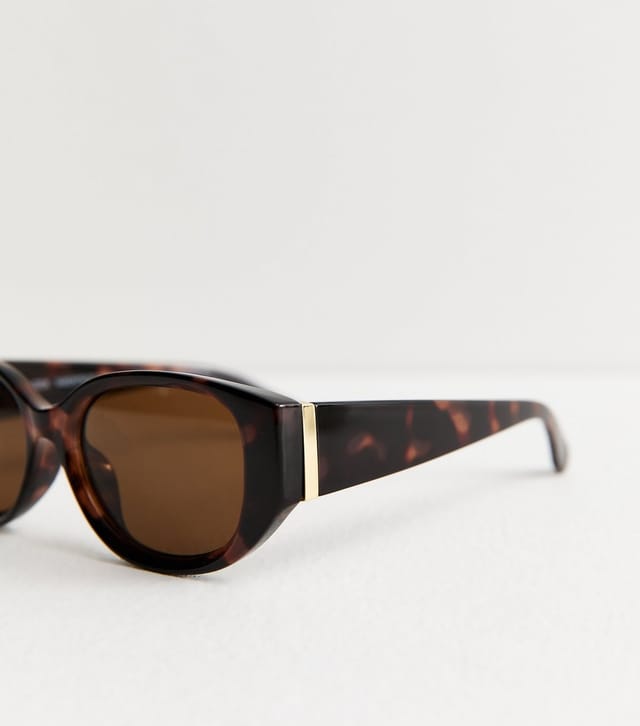 New Look Brown Tortoiseshell Oversized Oval Sunglasses New Look - 3