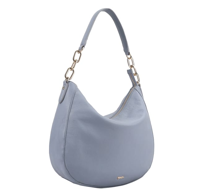 Paul Costelloe Paul Costelloe Women's Bisbee Leather Shoulder Bag in Light Blue - 2