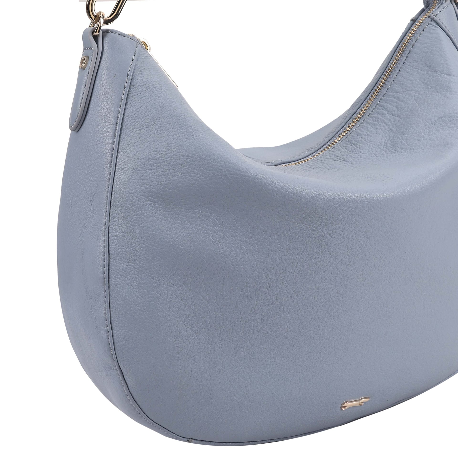 Paul Costelloe Paul Costelloe Women's Bisbee Leather Shoulder Bag in Light Blue - 4