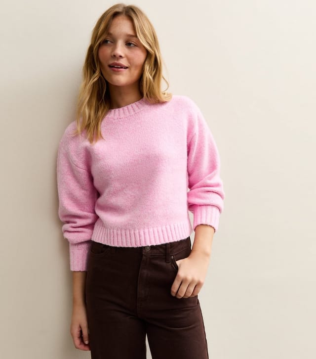 New Look Women's Mid Pink Short Midweight Knit Jumper New Look - 2