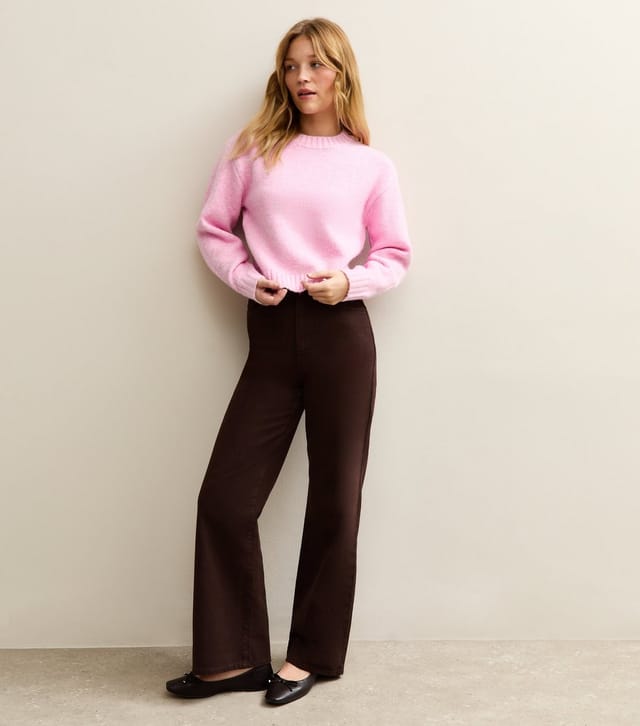 New Look Women's Mid Pink Short Midweight Knit Jumper New Look - 3