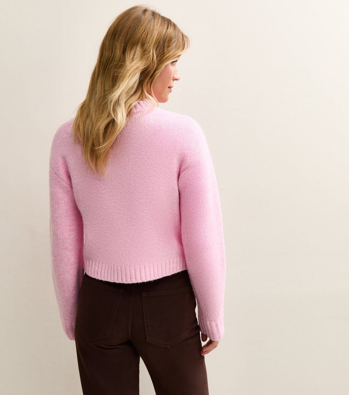New Look Women's Mid Pink Short Midweight Knit Jumper New Look - 4