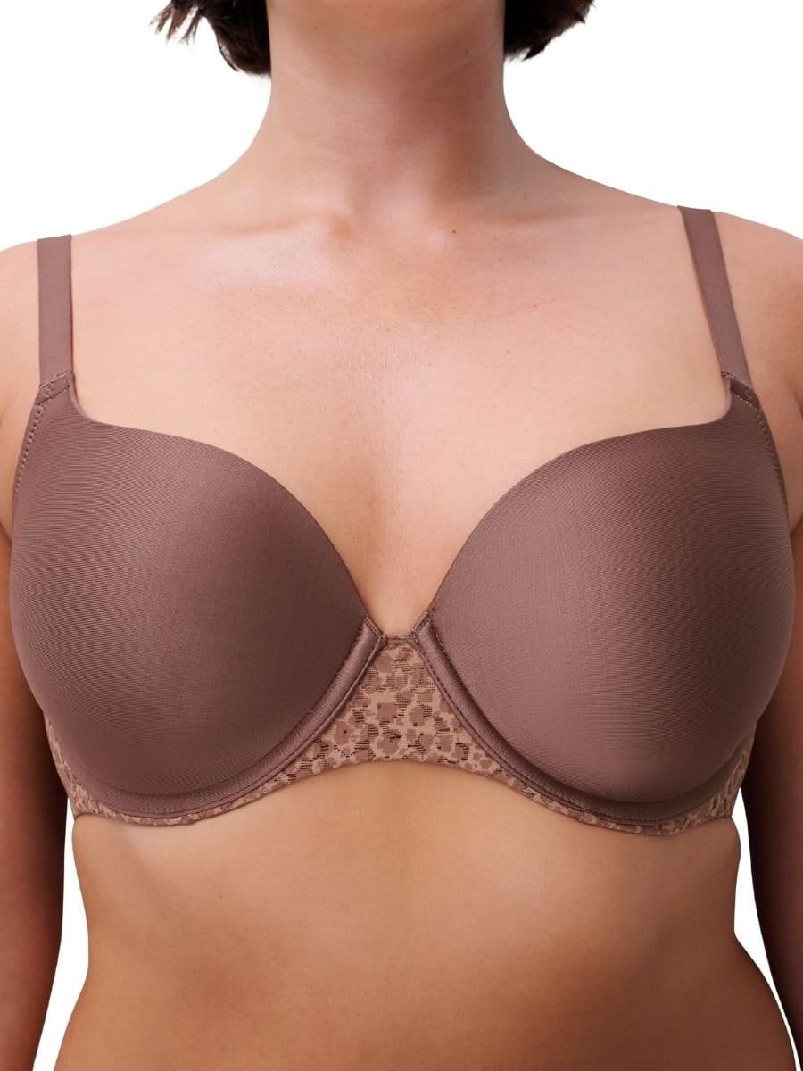 Chantelle Chantelle Women's Norah Covering T-Shirt Bra in Brown - 4