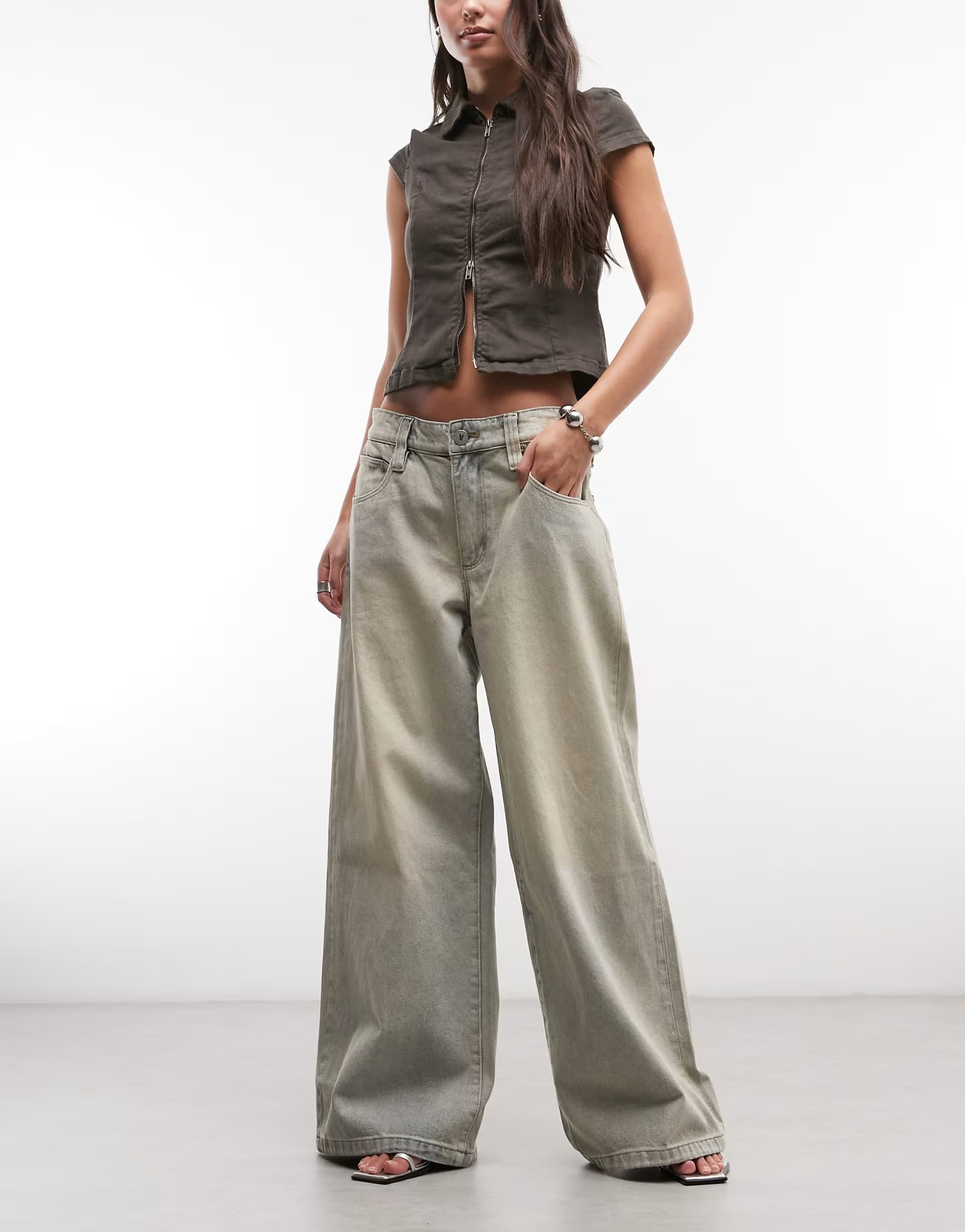 ASOS Abrand Jeans mega baggy  denim jean co-ord in blue