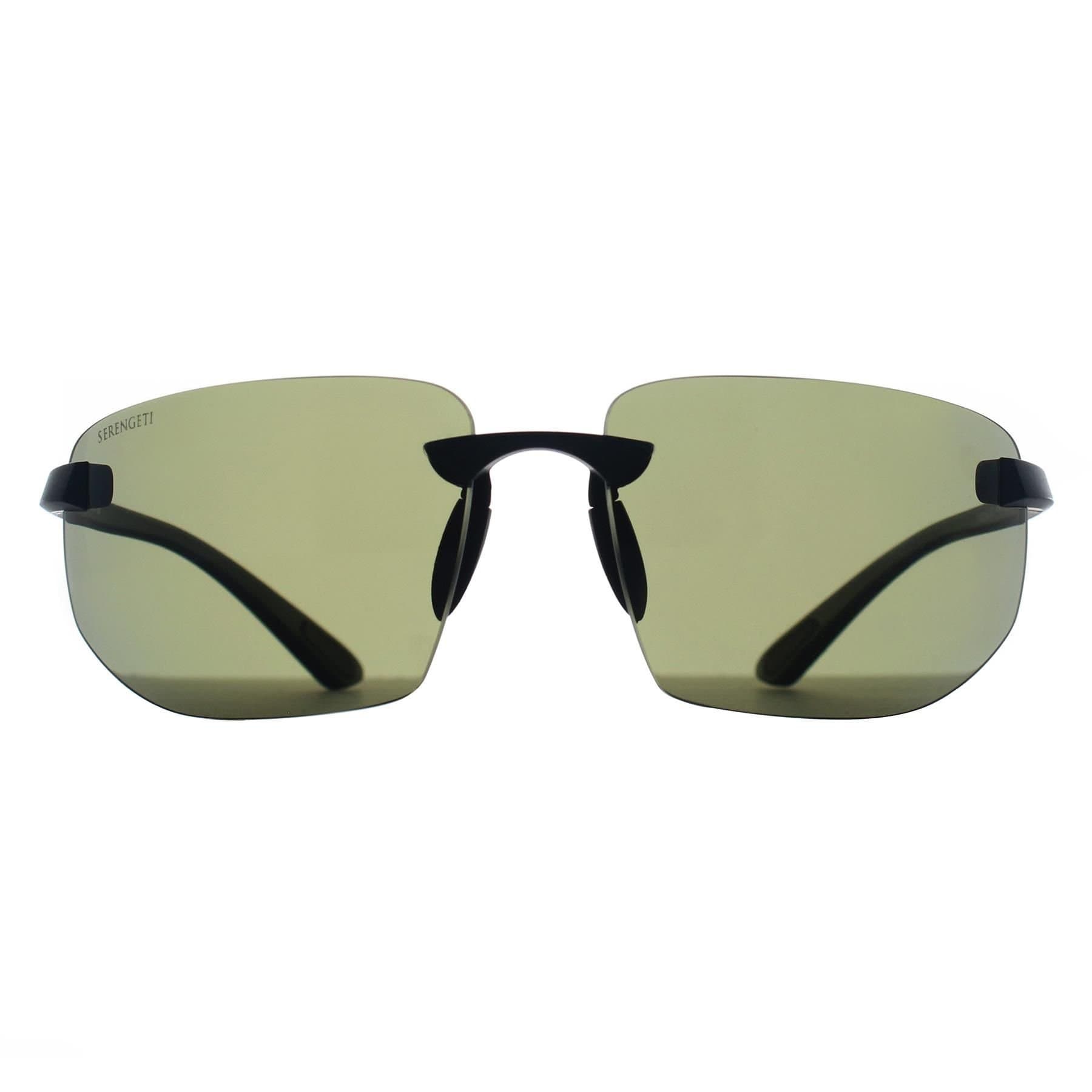 Serengeti Serengeti Men's Rimless Matte Black PhD 2 555nm Green Polarized Lupton 2.0