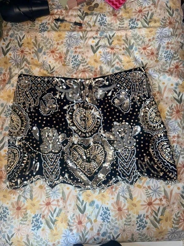ASOS ASOS Luxe Embellished Mini Skirt Size 20
