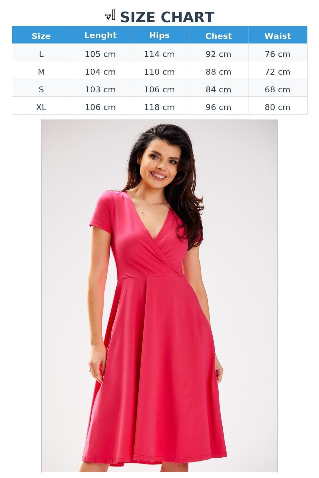 Love Lace Love Lace Women's Midi Wrap Envelope Dress Style 181300 in Pink - 4