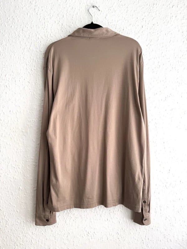 Reiss Men’s Reiss Taupe 100% Cotton Long Sleeve Button Up Shirt XL