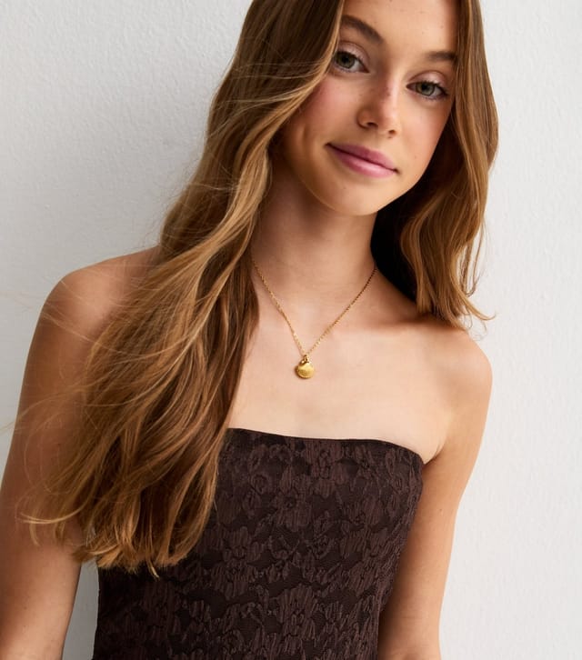 New Look Girls' Brown Lace Bandeau Maxi Dress New Look - 3