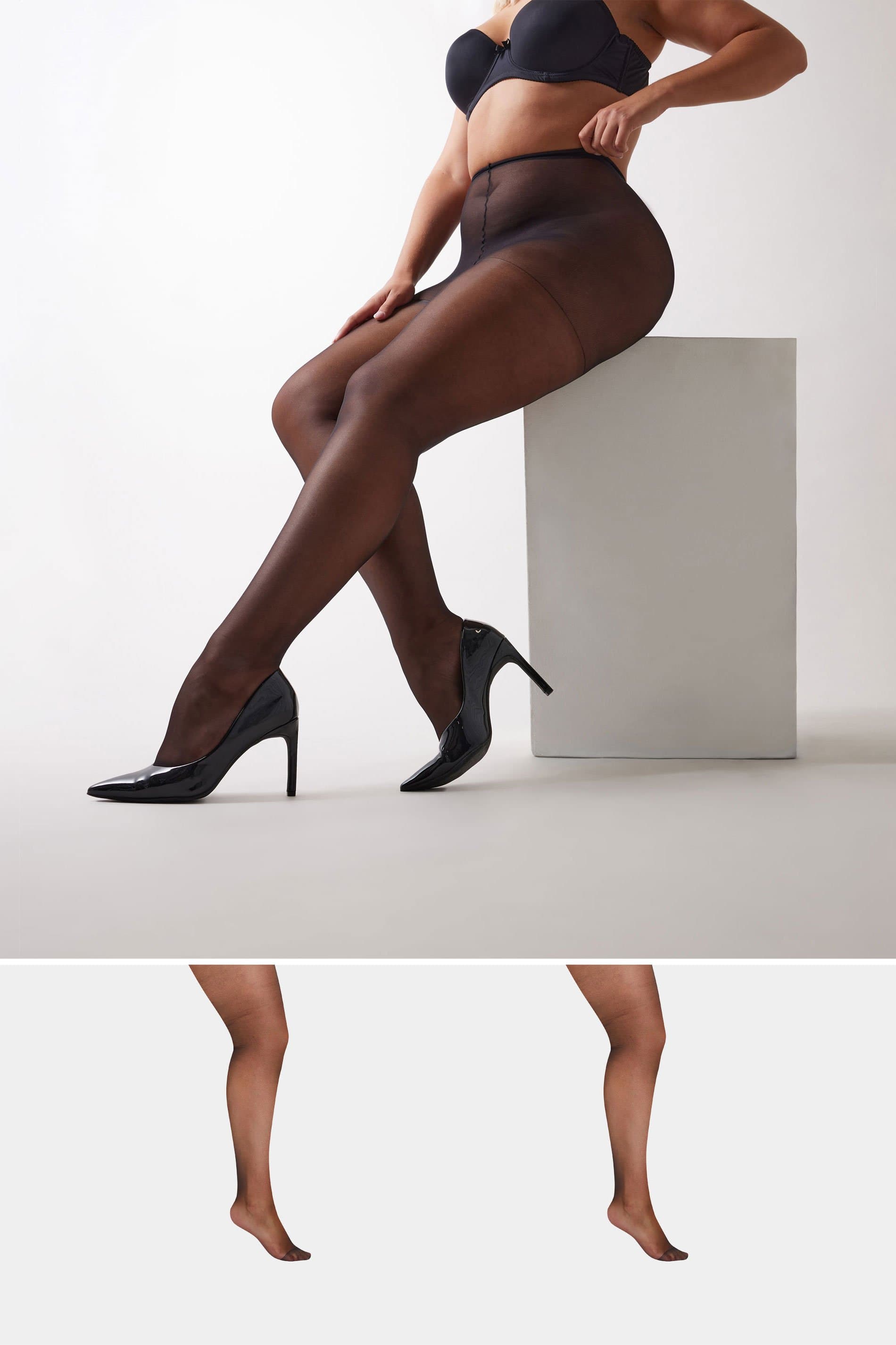 Yours 2 Pack Plus Size Black Luxury 15 Denier Sheer Tights