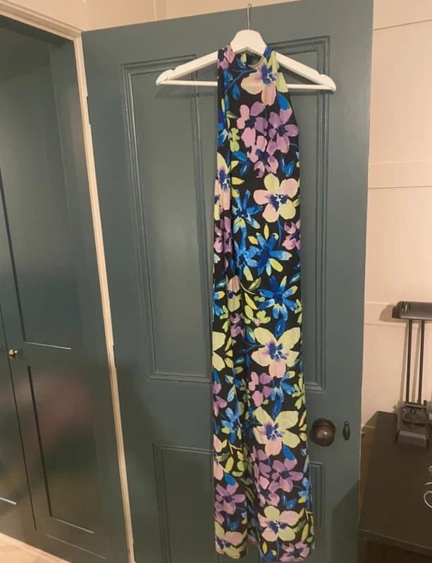 Topshop Topshop floral halterneck dress