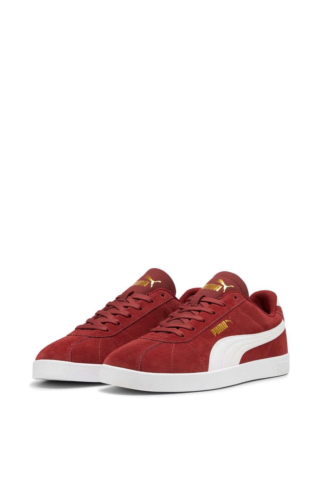 Puma Puma Women's Club II Red/White/Gold in Burgundy - 2
