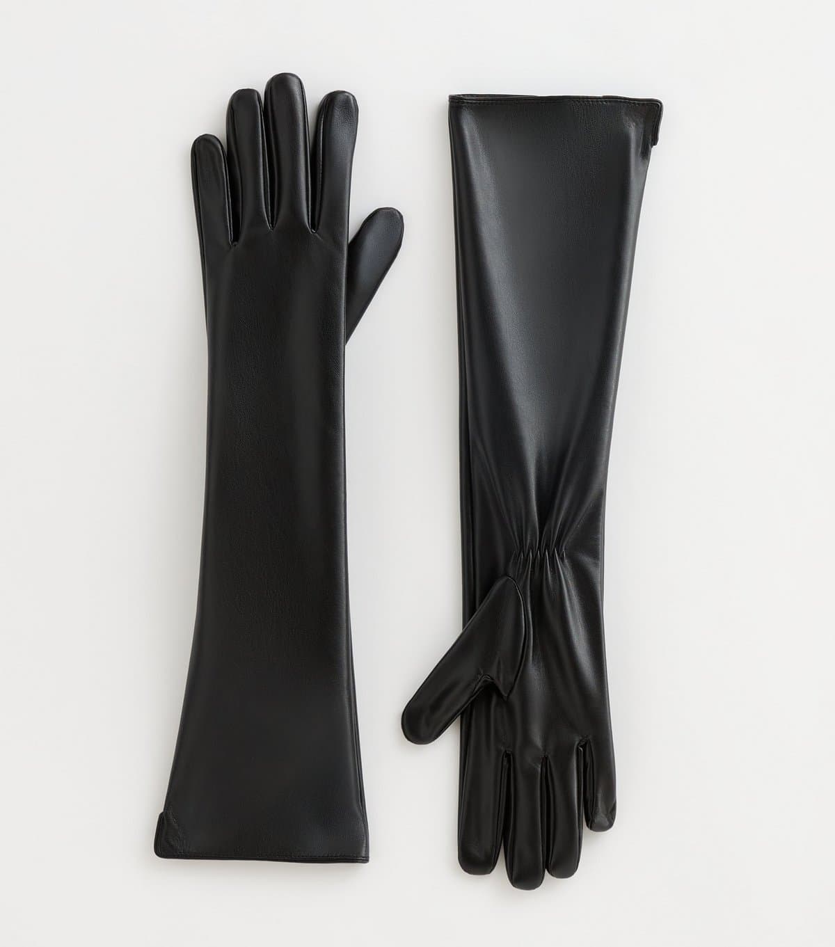 New Look New Look Black Faux Leather Long Gloves