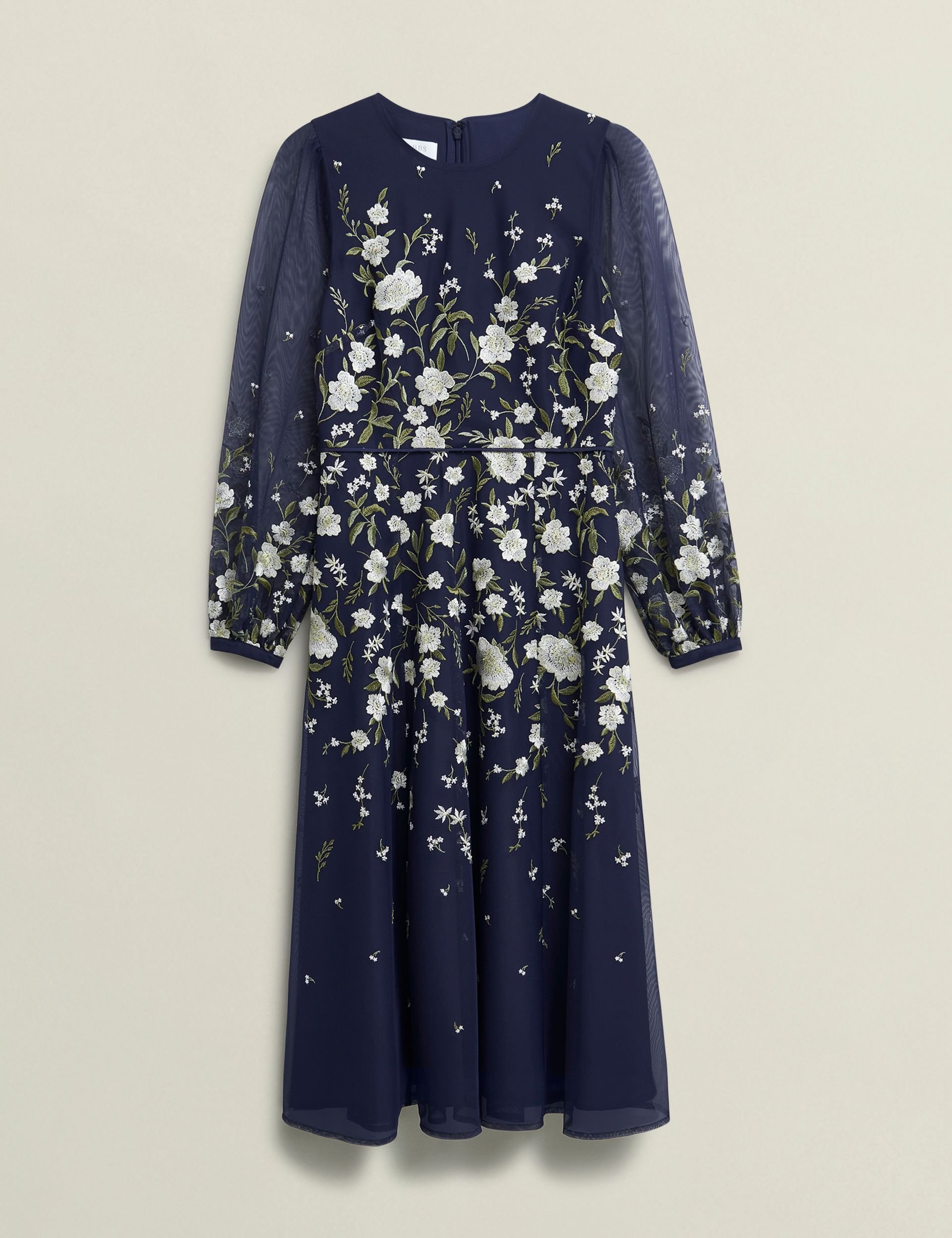 Hobbs London Hobbs London Women's Lois Embroidered Dress in Navy - 2
