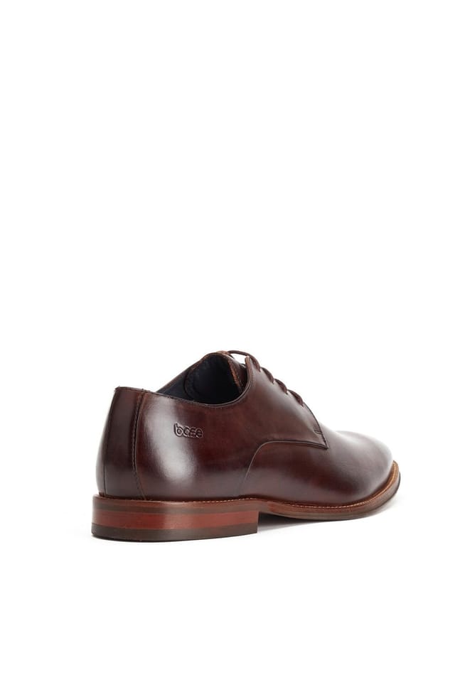 Base London Base London Men's Marley Plain Toe Derby Shoe in Brown - 2